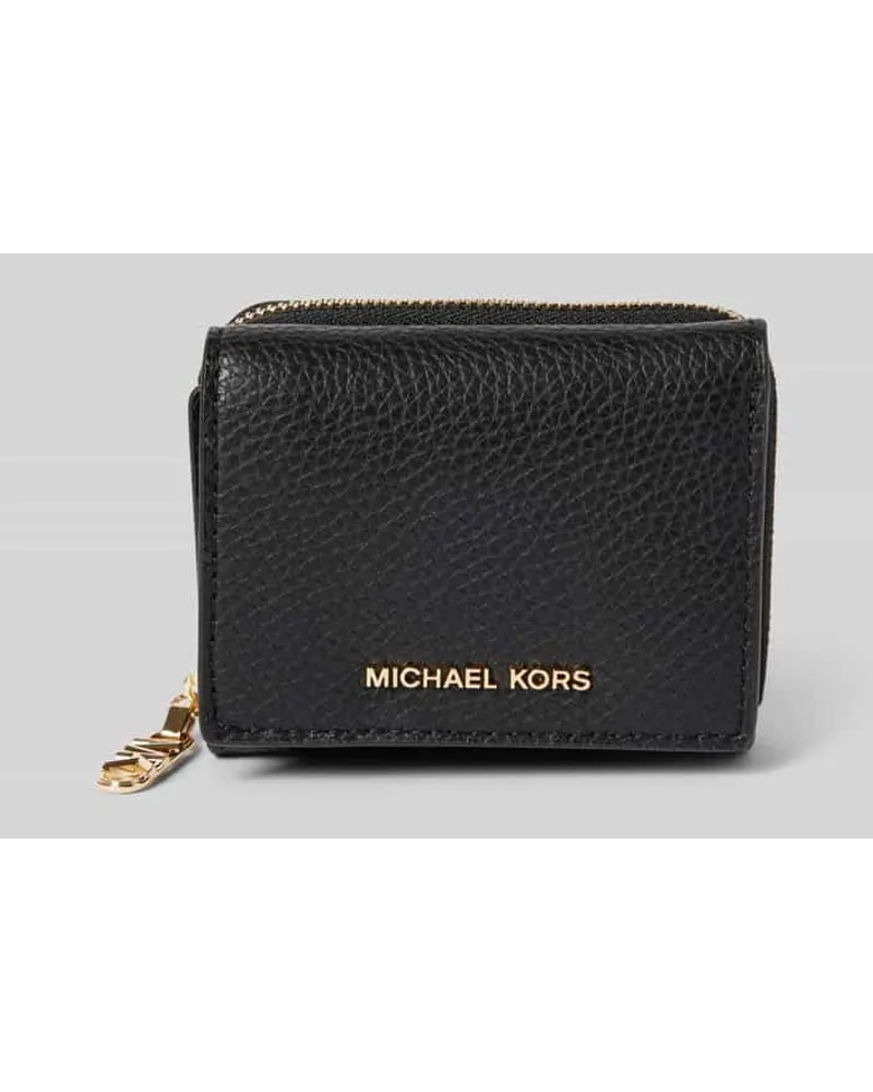 Michael Kors Lederportemonnaie mit Label-Applikation Modell 'EMPIRE Black