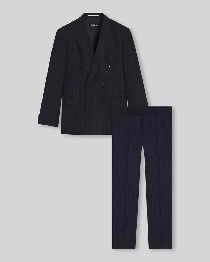 HUGO BOSS Slim Fit Anzug aus reiner Schurwolle Modell 'H-HUGE Marine