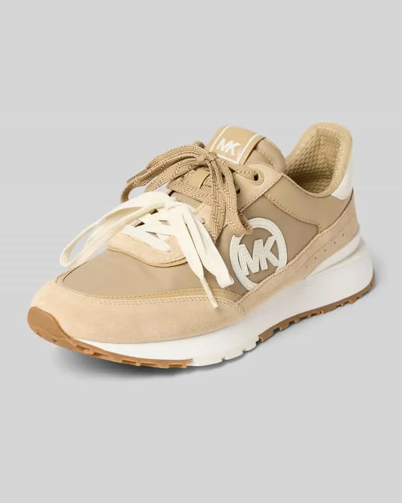 Michael Kors Sneaker aus Leder-Mix mit Logo-Detail Modell 'Nova Khaki