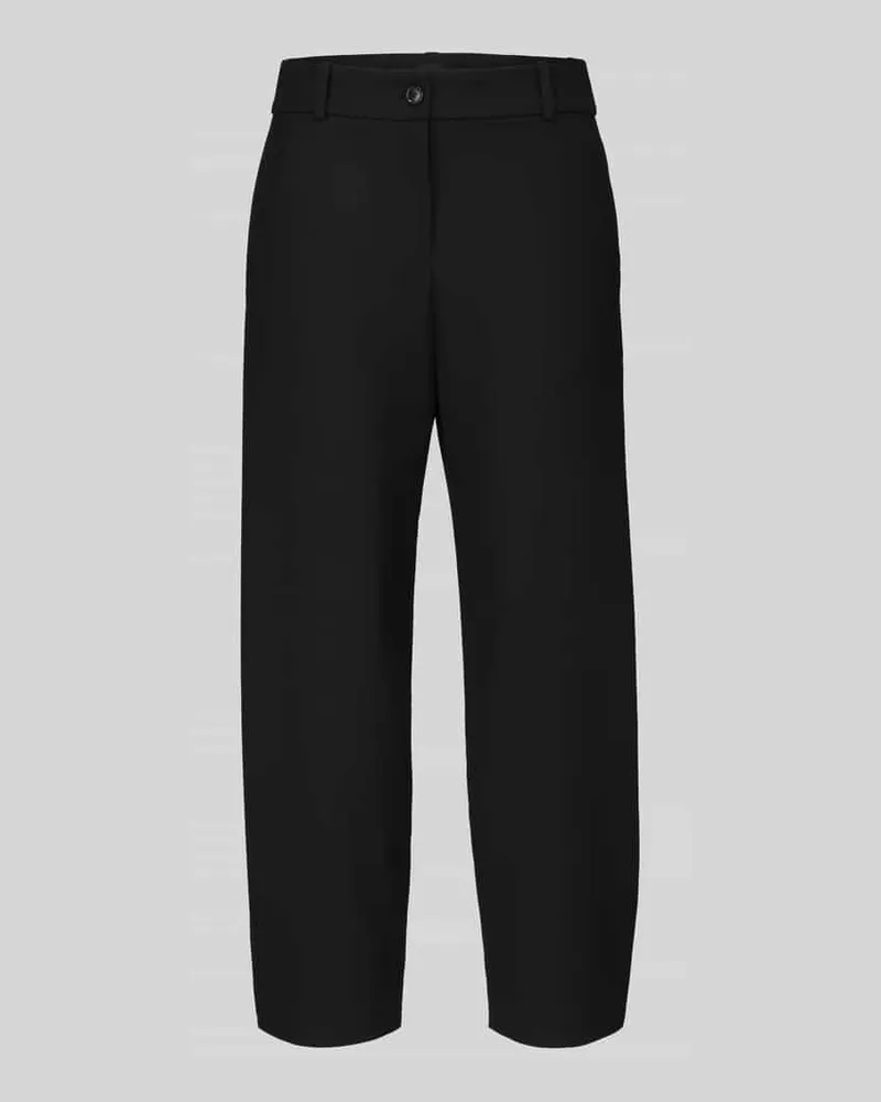 HUGO BOSS Relaxed Fit Barrel Leg Hose mit Viskose-Anteil Modell 'C_Talara1 Black