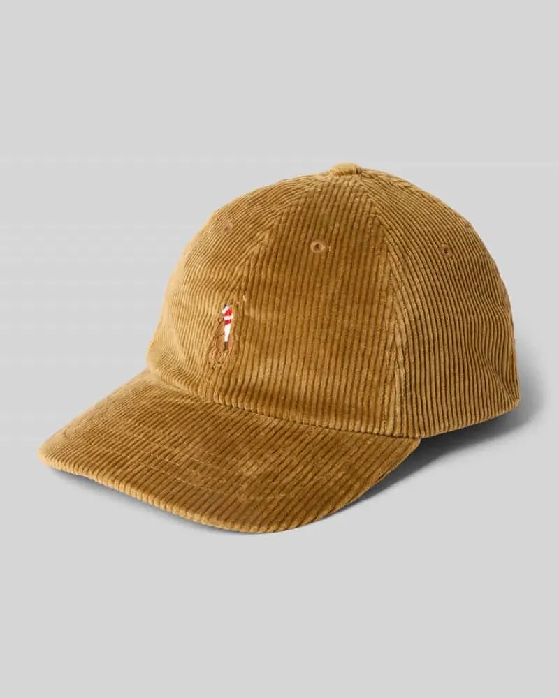 Ralph Lauren Cap aus Cord mit Label-Stitching Camel