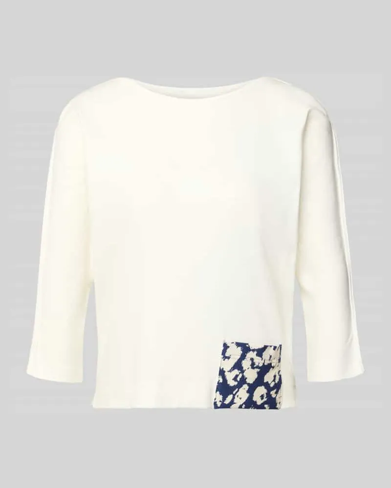 Marc Cain Regular Fit T-Shirt mit Logo-Detail Offwhite