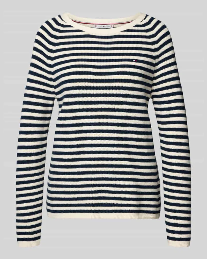 Tommy Hilfiger Regular Fit Pullover aus reiner Baumwolle Dunkelblau