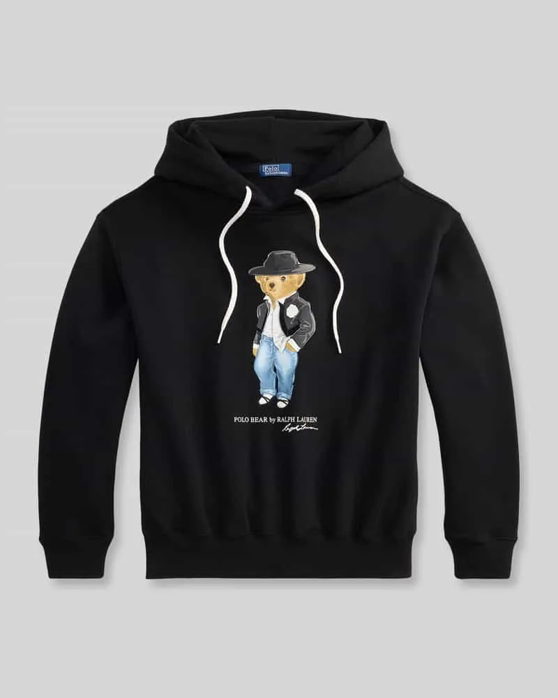 Ralph Lauren Relaxed Fit Sweatshirt aus Baumwollmix mit Bären-Print Black