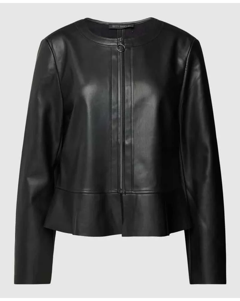 Betty Barclay Jacke in Leder-Optik Black