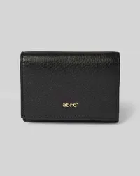 Abro Portemonnaie aus Leder mit Label-Applikation Black