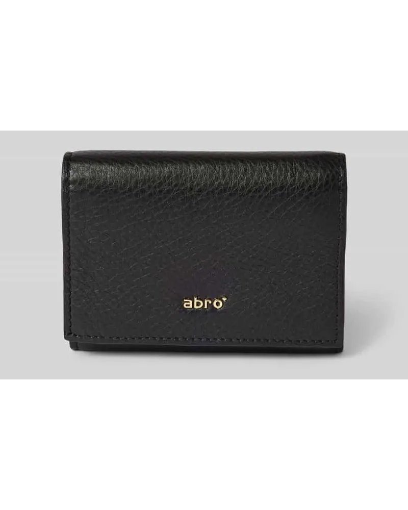 Abro Portemonnaie aus Leder mit Label-Applikation Black