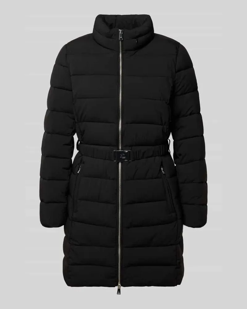 Ralph Lauren Taillierter Steppmantel mit Kapuze Black