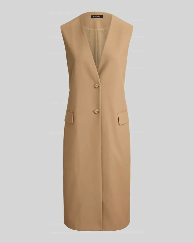 Ralph Lauren Weste aus Wolle mit Pattentaschen Camel