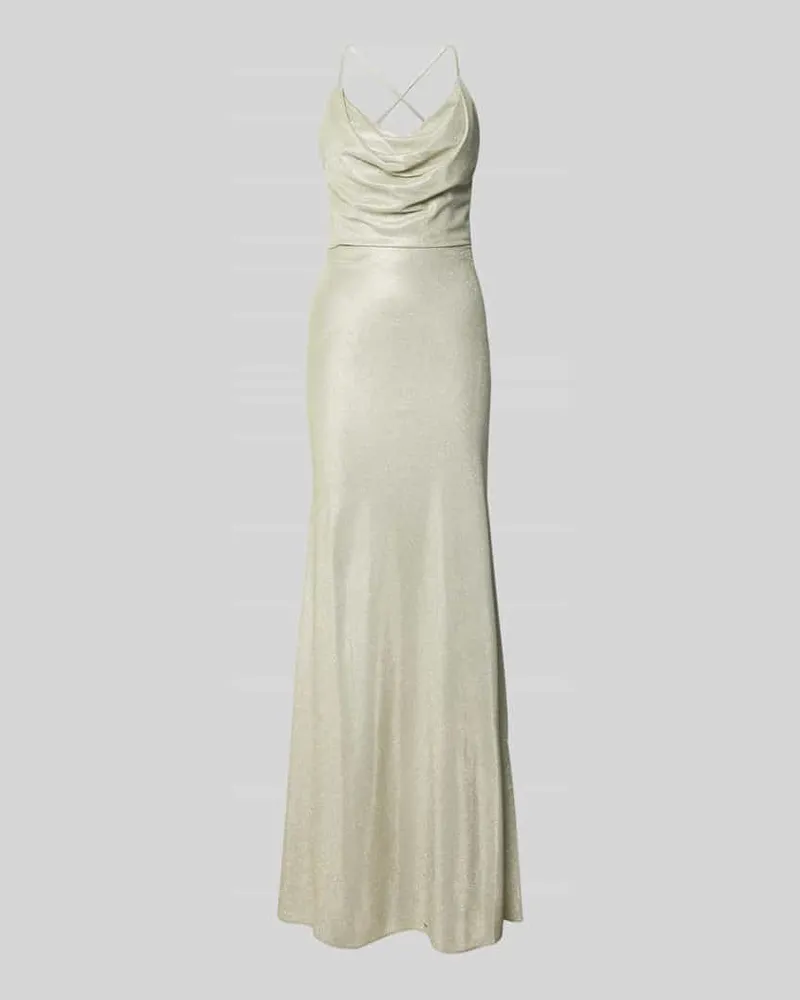 Unique Slim Fit Abendkleid in Glitzer-Optik Hellgruen