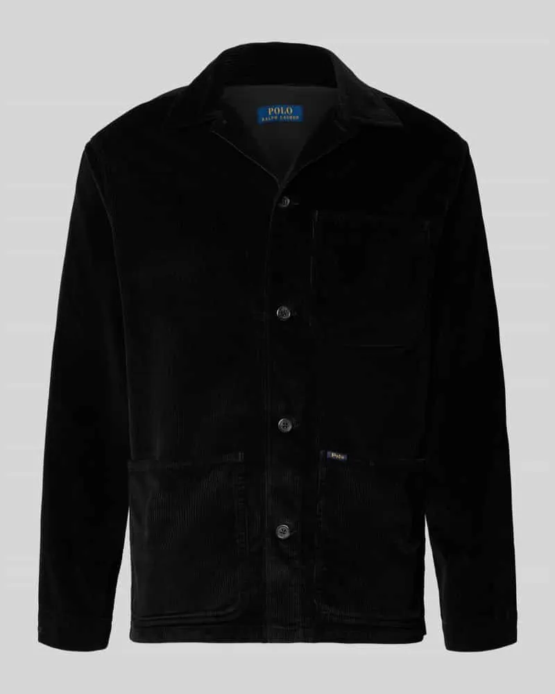Ralph Lauren Hemdjacke mit Reverskragen Black
