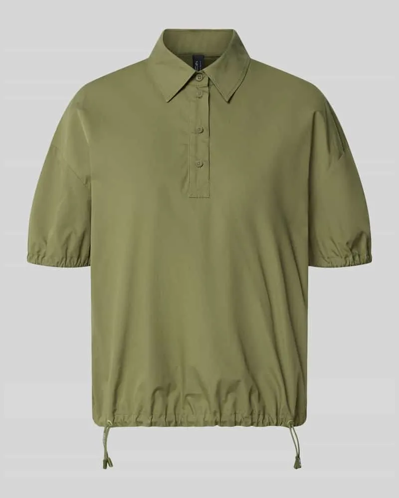Marc Cain Regular Fit Bluse mit Polokragen Oliv