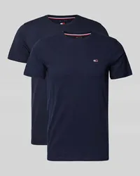 Tommy Hilfiger T-Shirt mit Label-Stitching Anthrazit