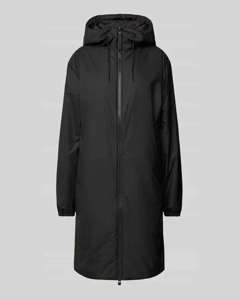 RAINS Parka mit Zweiwege-Reißverschluss Modell 'Lohja Black