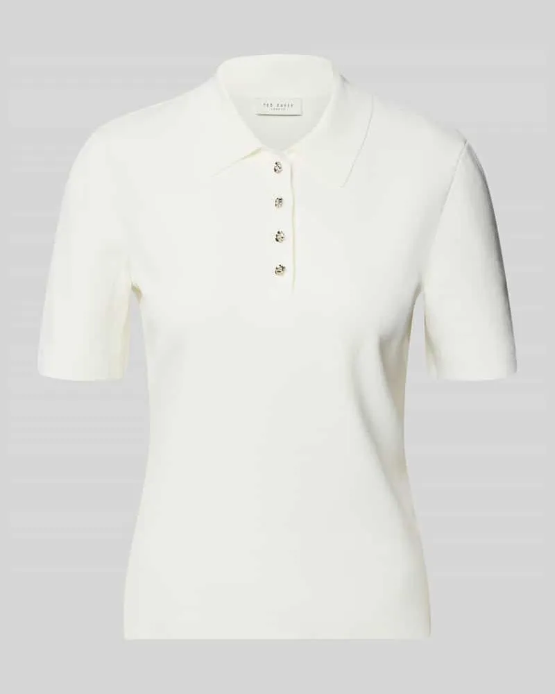 Ted Baker T-Shirt aus Viskose-Mix mit Polokragen Modell 'ELBETH Sand