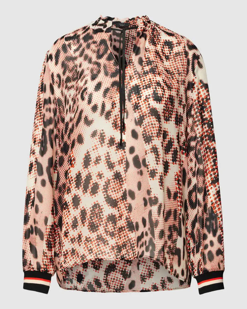 Marc Cain Bluse mit Allover-Muster Rot
