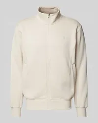 G-STAR RAW Sweatjacke mit Stehkragen Offwhite