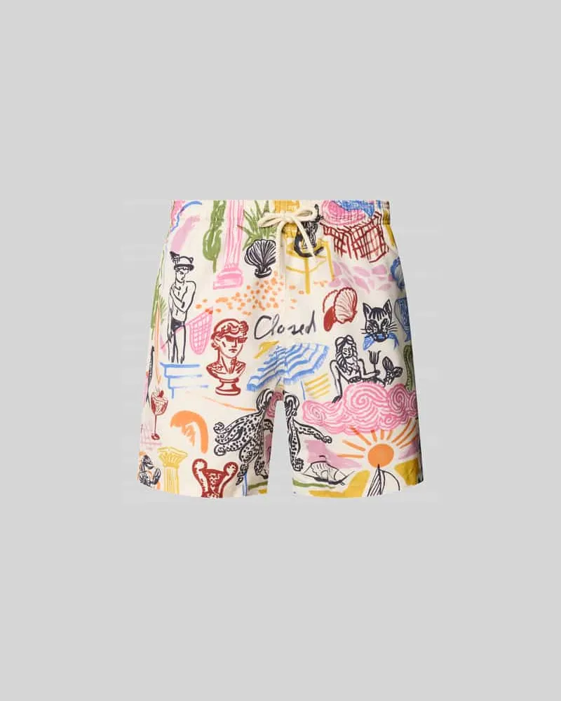 Closed Badehose mit elastischem Bund Pink