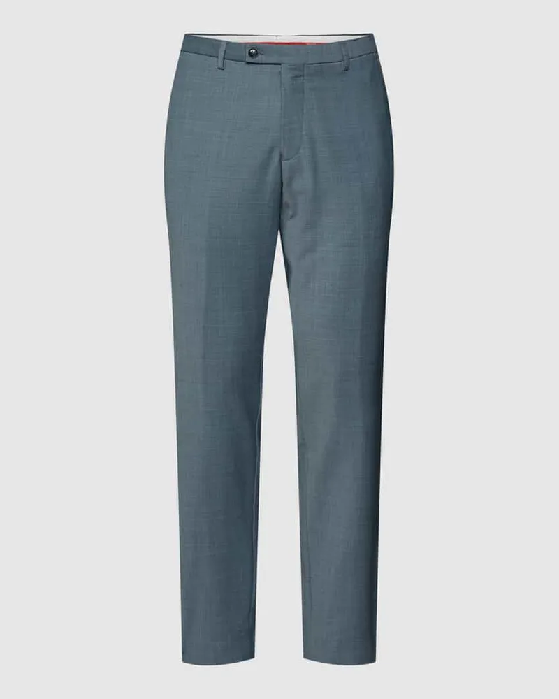 CG Stoffhose mit Bundfalten Modell 'Cedric Rauchblau