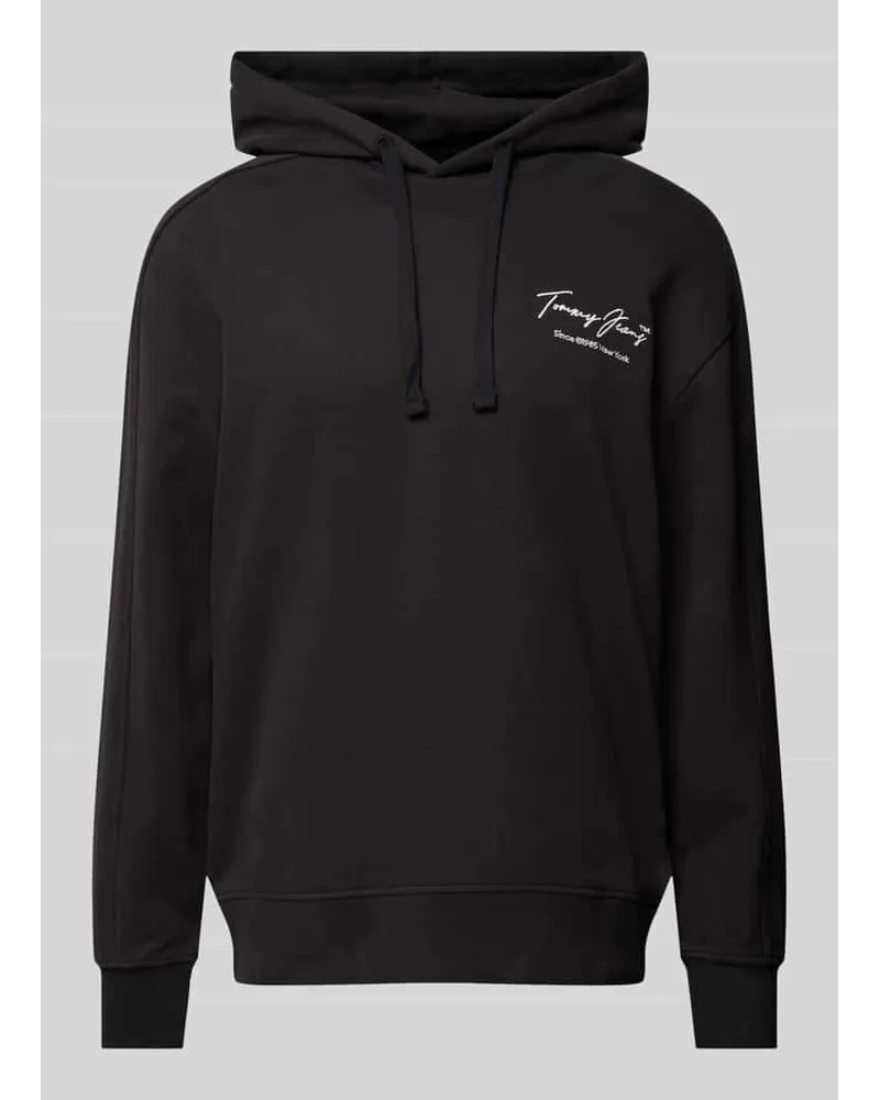 Tommy Hilfiger Hoodie mit Label-Stitching Black