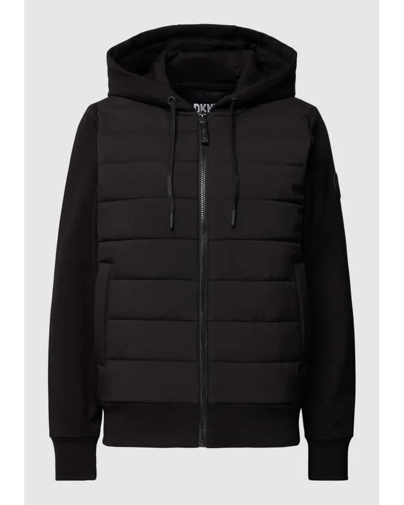 DKNY Sweatjacke mit Stepp-Besatz Black