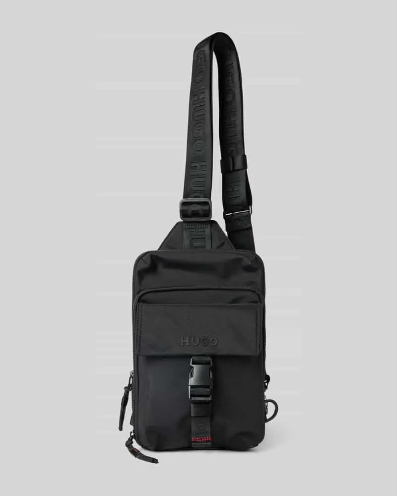 HUGO BOSS Schultertasche mit Label Print Black