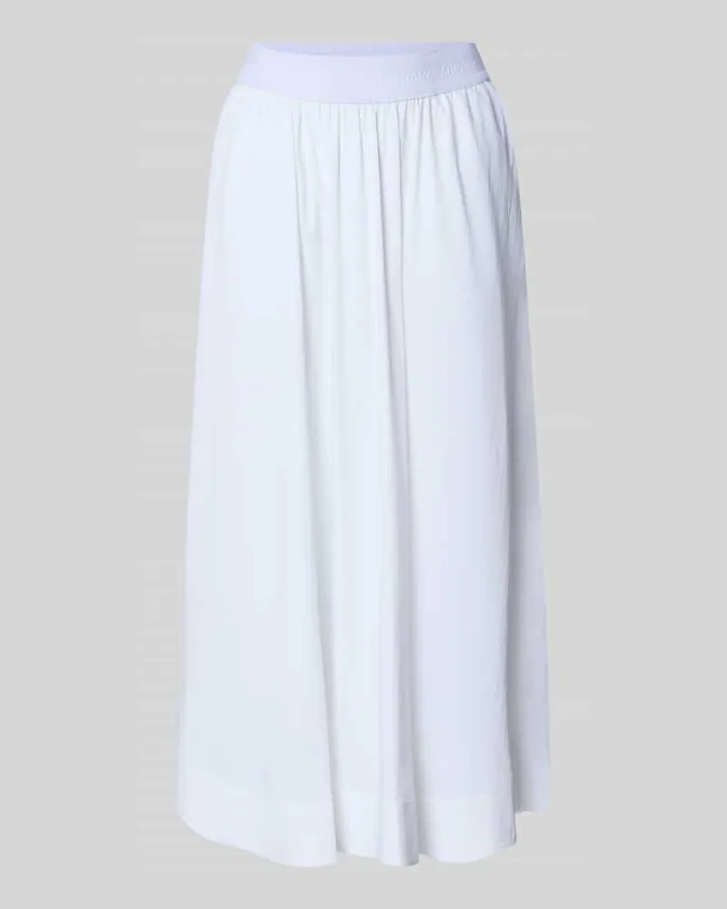 Milano Italy Midirock mit elastischem Bund Modell 'SNOS Weiss