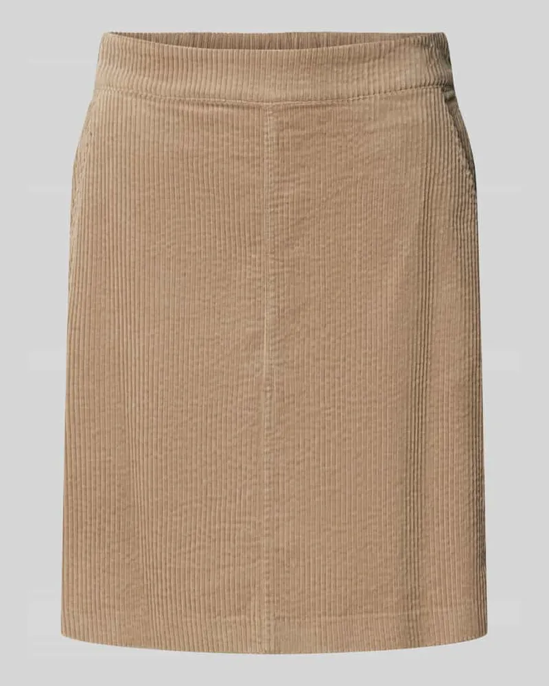 OPUS Minirock mit Cordstruktur Modell 'Reah horizon Taupe