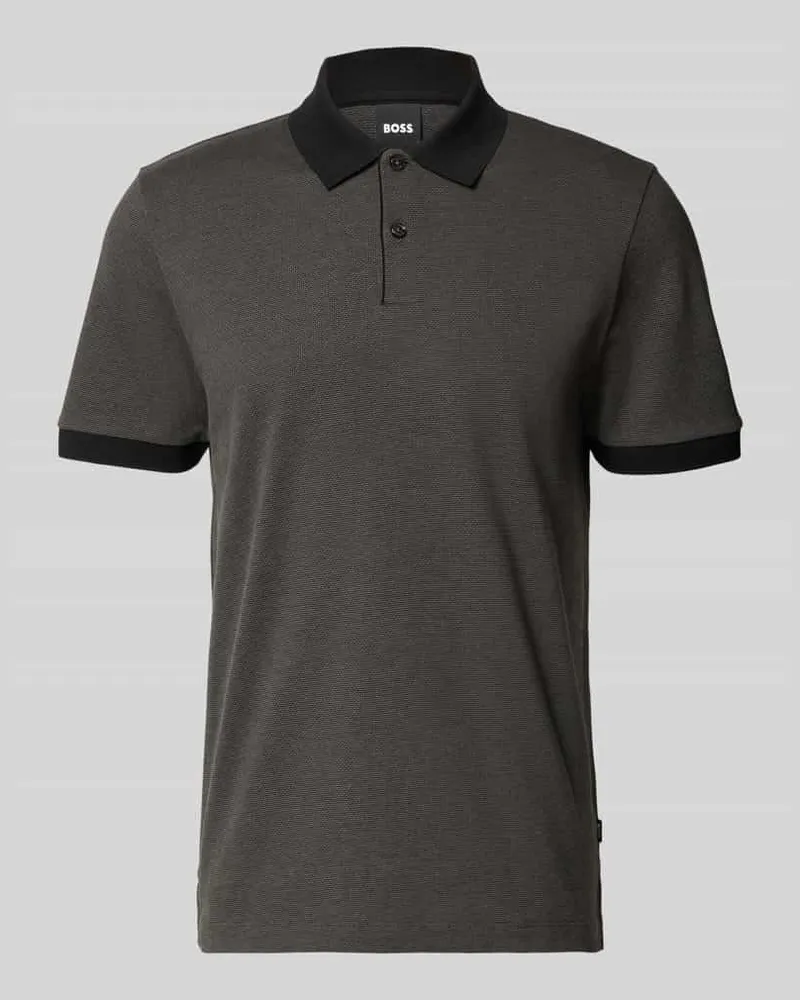 HUGO BOSS Regular Fit Poloshirt aus reiner Baumwolle Modell 'H-PARLAY 102 Black