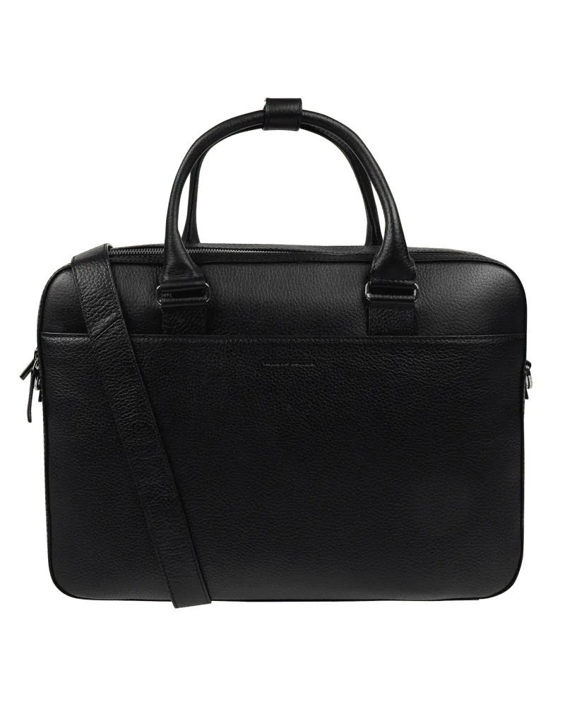 Tiger of Sweden Laptoptasche aus Leder Black