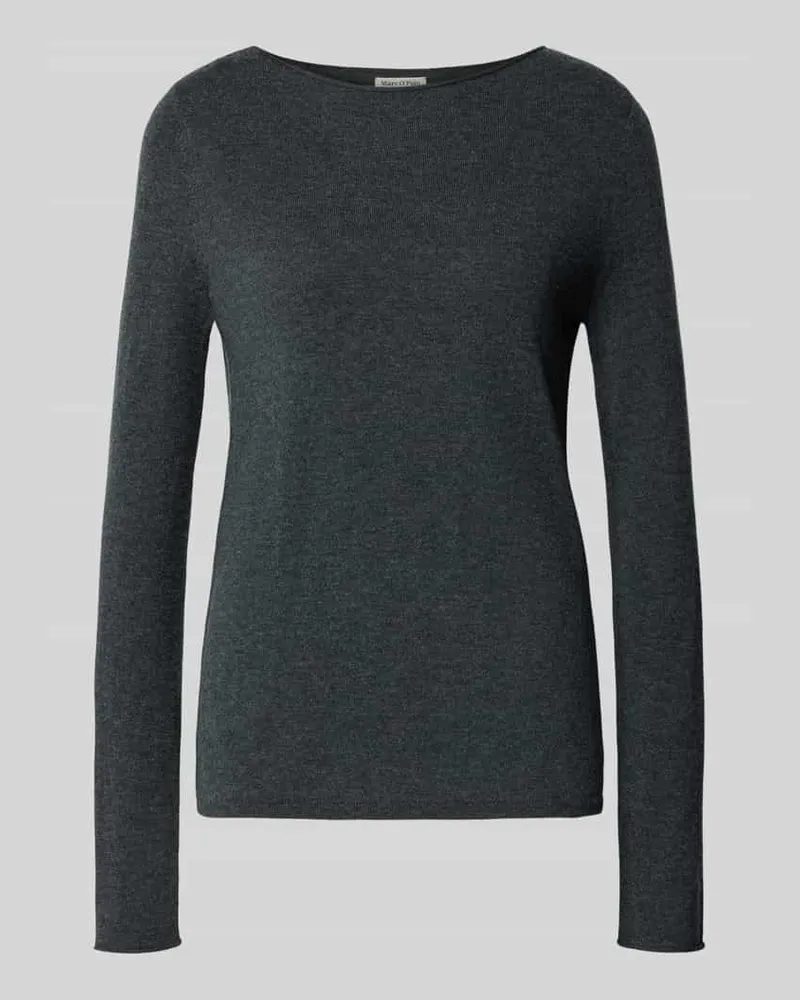 Marc O'Polo Regular Fit Strickpullover aus Woll-Mix Dunkelgrau