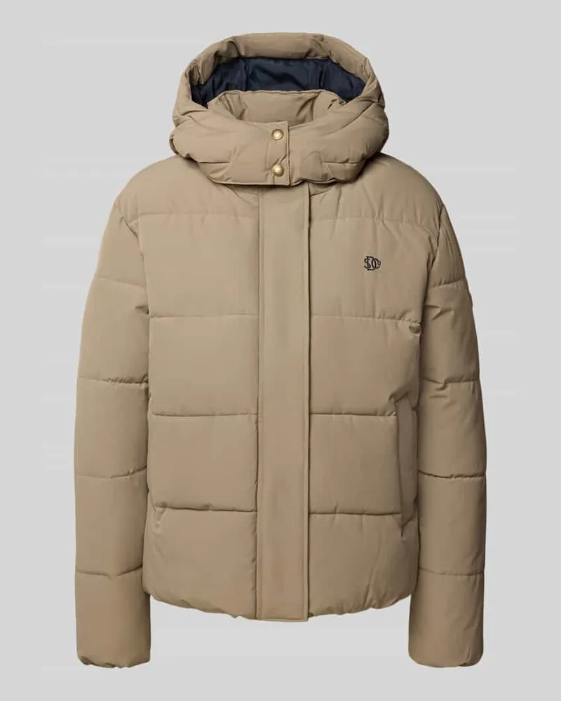 Superdry. Regular Fit Jacke in Stepp-Optik Beige