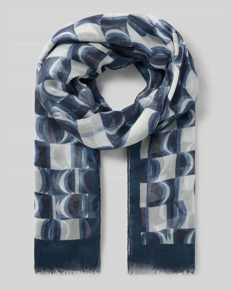 Altea Schal mit Fransen-Abschlüssen Modell 'Retro Hellblau