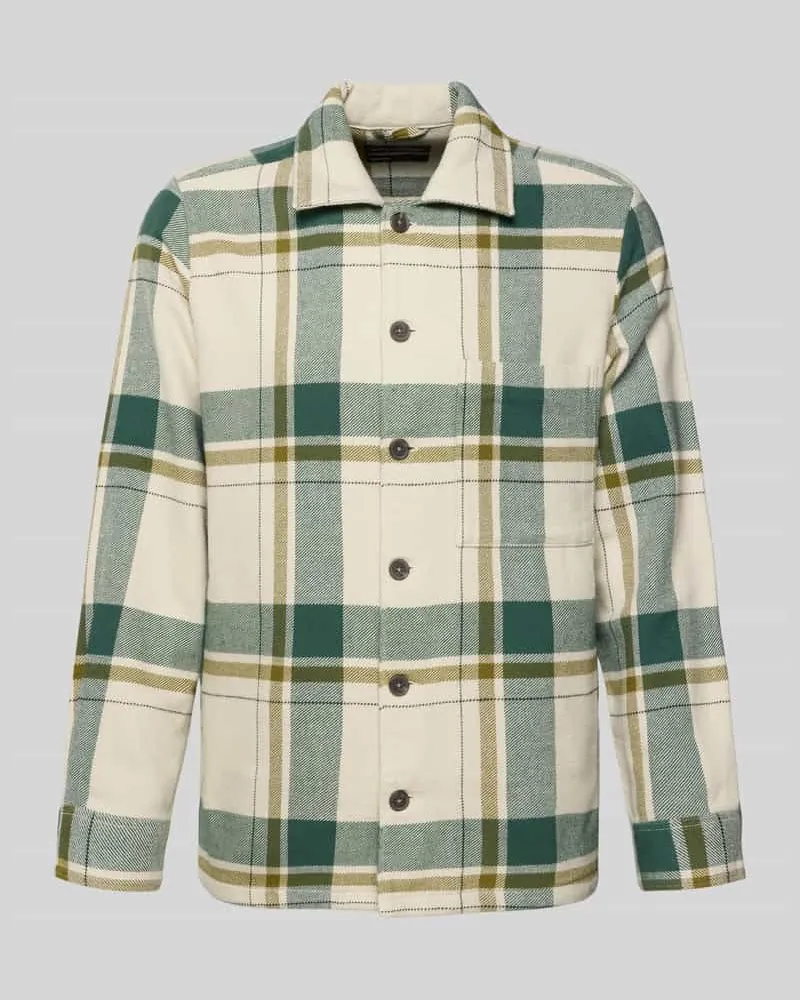 Marc O'Polo Loose Fit Hemdjacke aus reiner Baumwolle Beige