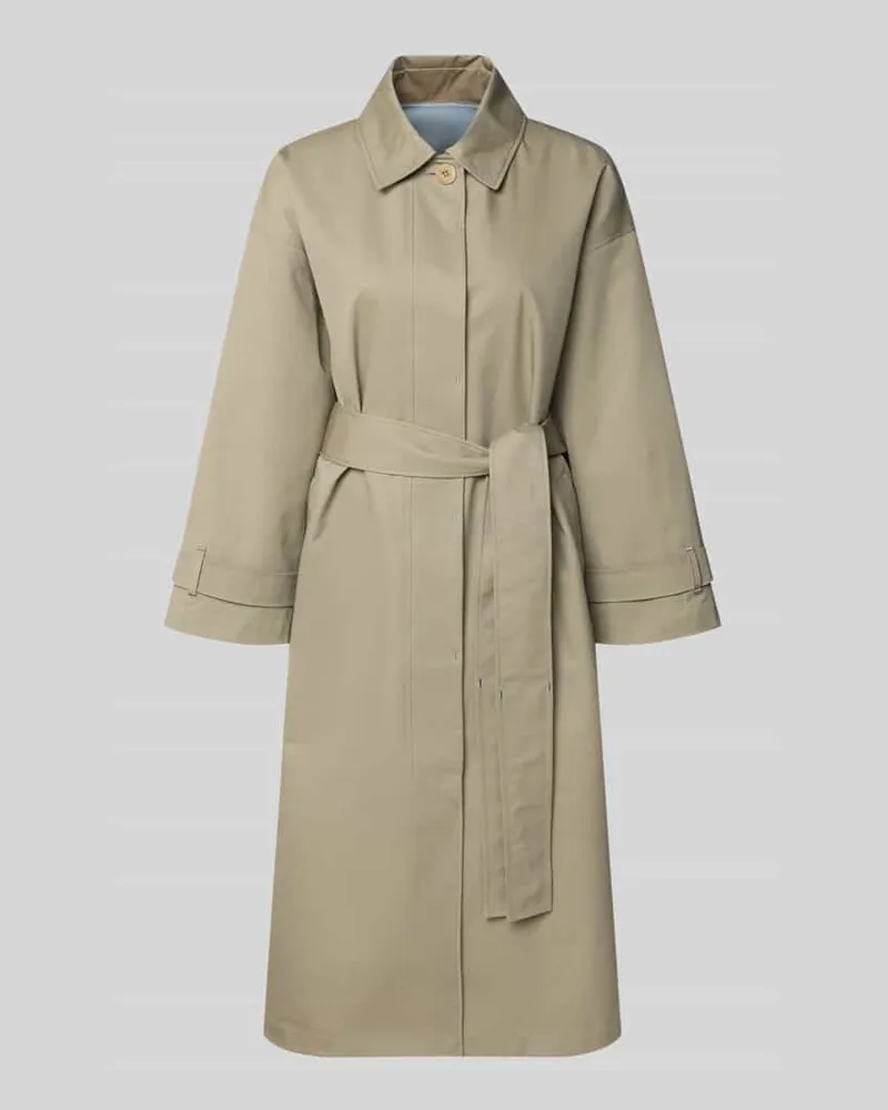 G-Lab Regular Fit Mantel mit Umlegekragen Modell 'Hanna Hellgrau