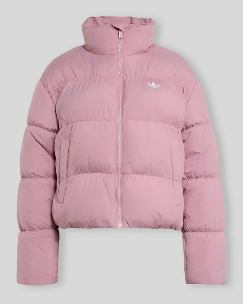 adidas Regular Fit Steppjacke mit Logo-Stitching Rosa