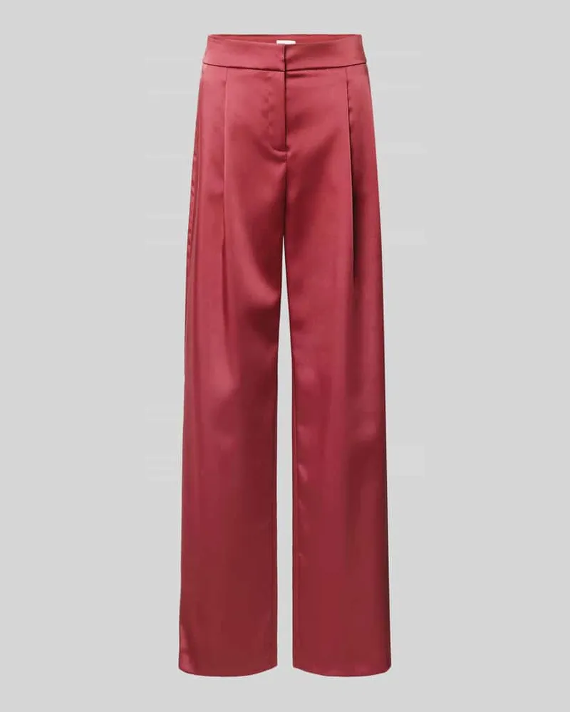 JAKE*S Wide Leg Anzughose mit Bundfalten Bordeaux
