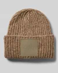 Max Mara Beanie mit Label-Patch Modell 'BASTIA Beige