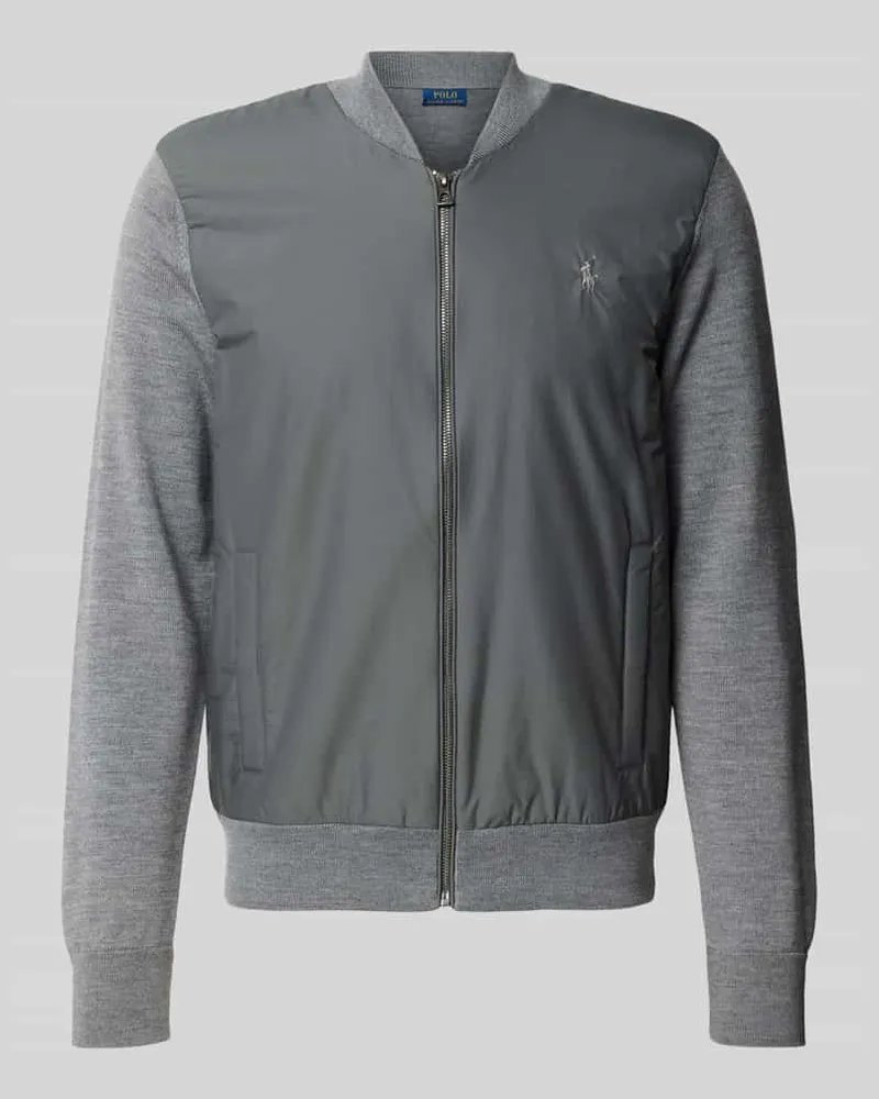 Ralph Lauren Sweatjacke mit Reißverschluss Mittelgrau