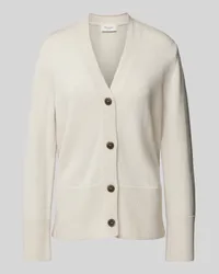 Maerz Wollcardigan mit V-Ausschnitt Beige