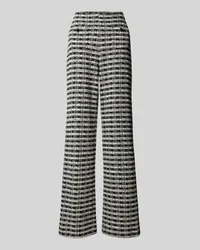 RAFFAELLO ROSSI  Wide Leg Hose in Bouclé-Optik Modell 'ELAINE Black