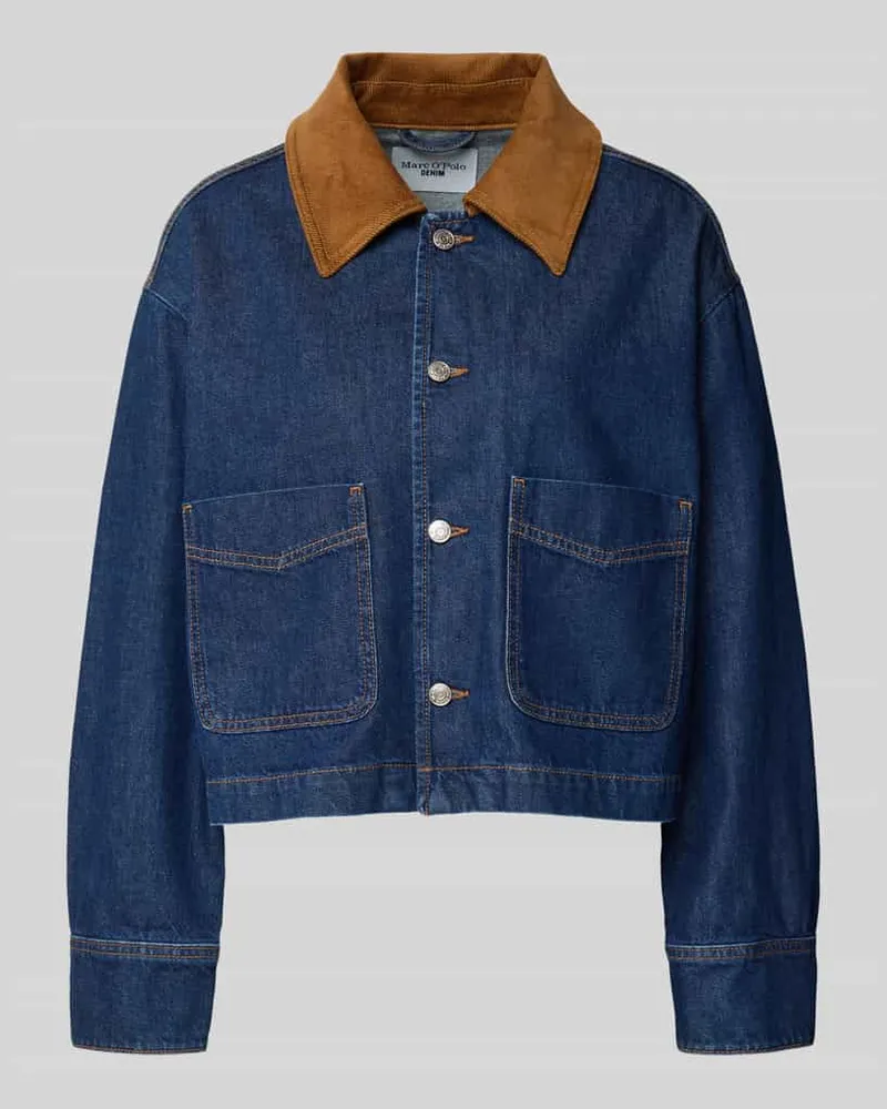 Marc O'Polo Boxy Fit Jeansjacke aus reiner Baumwolle Jeansblau