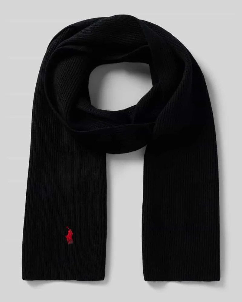 Ralph Lauren Schal mit Label-Stitching Black