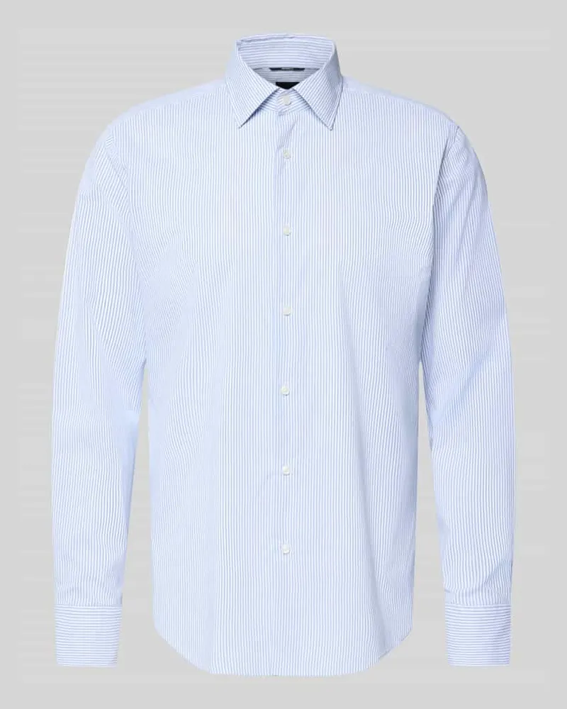 HUGO BOSS Regular Fit Businesshemd mit Kentkragen Modell 'JOE Bleu
