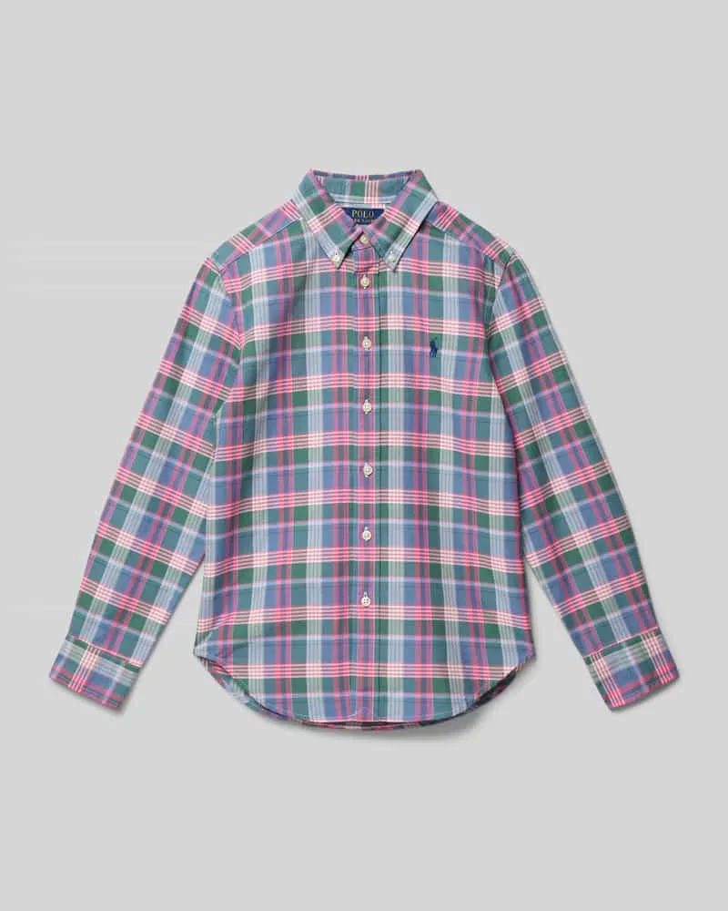Ralph Lauren Regular Fit Hemd mit Button-Down-Kragen Gruen