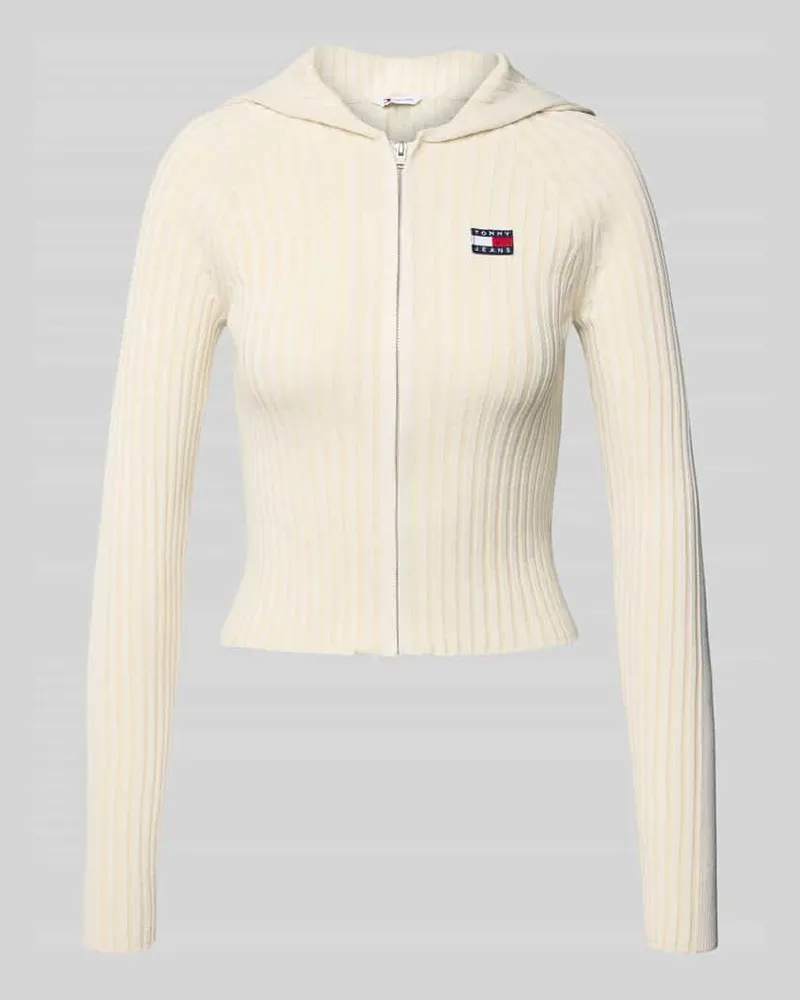 Tommy Hilfiger Slim Fit Strickjacke mit Raglanärmeln Offwhite