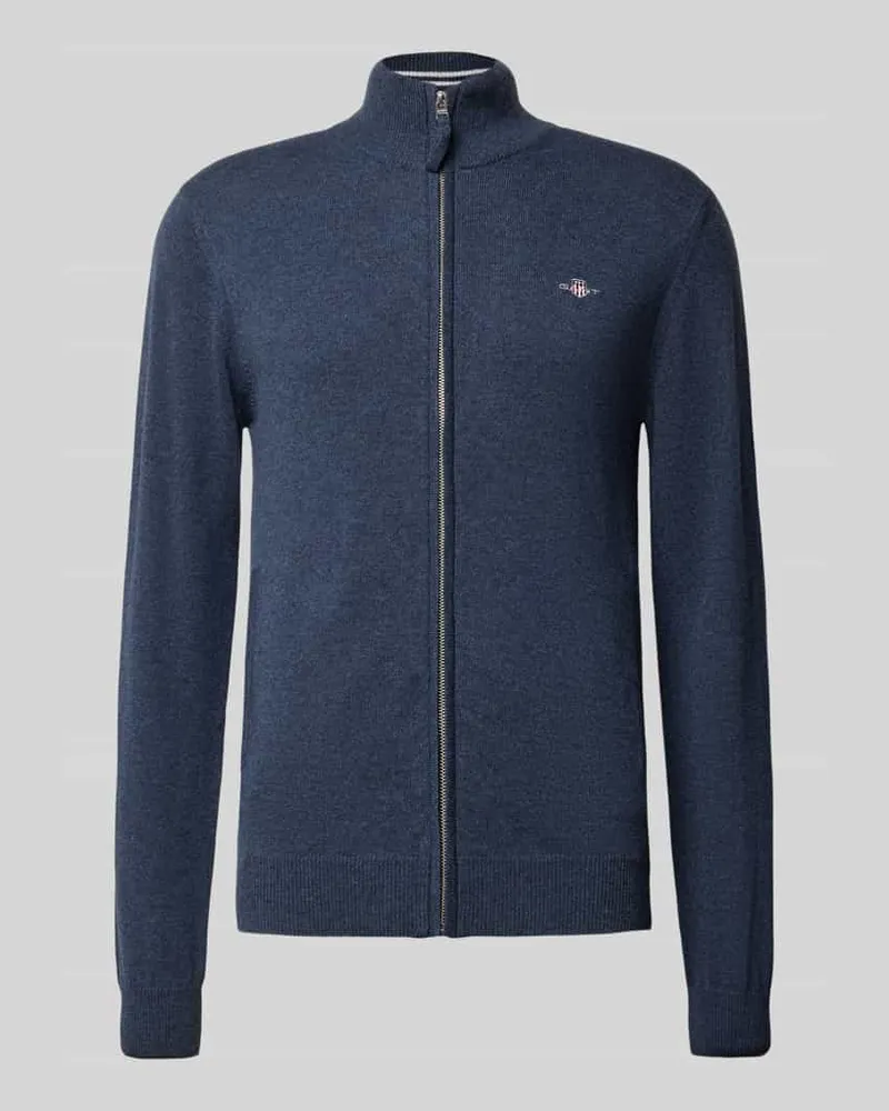 Gant Strickjacke mit Reißverschluss Marine