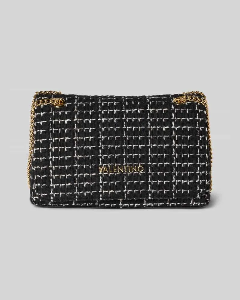 Valentino Bags Umhängetasche mit Logo-Applikation Modell 'Tweed Black