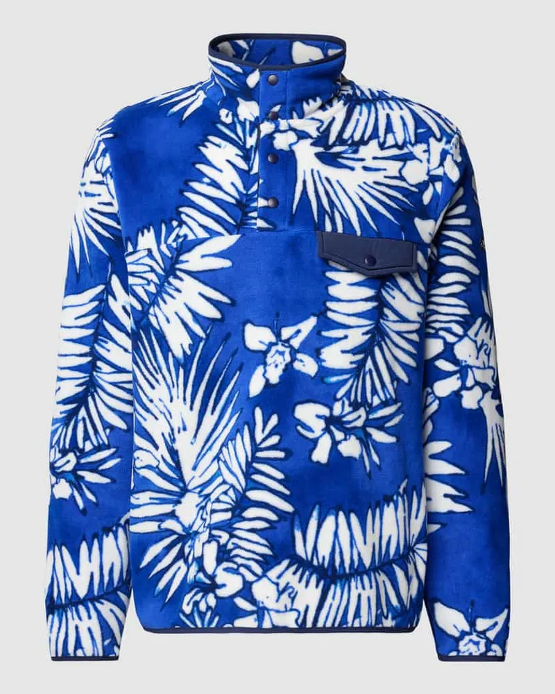 Ralph Lauren Pullover aus Fleece mit Allover-Muster Royal