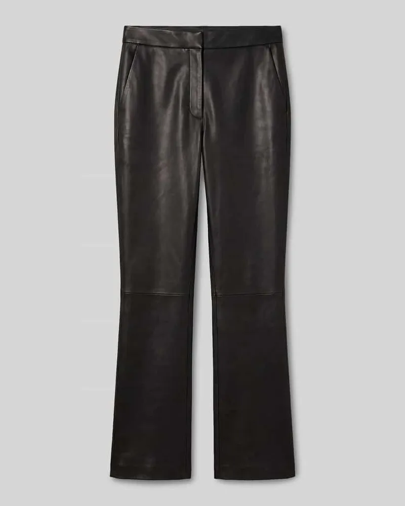 Calvin Klein Kunstlederhose mit seitlichen Eingrifftaschen Black
